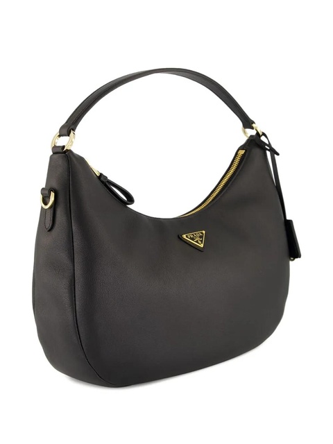 Prada zip leather shoulder bag - Black - zdjęcie produktu nr 1