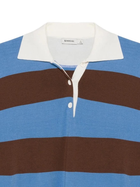 Simkhai Carson striped rugby polo top - Blue - zdjęcie produktu nr 2