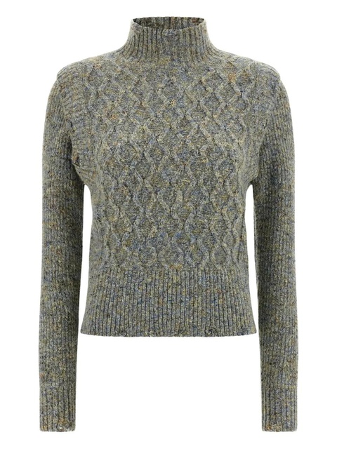 PINKO Proud Mary cable-knit turtleneck sweater - Multicolour - zdjęcie produktu nr 1