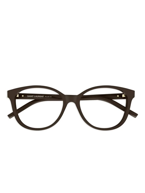 Saint Laurent Eyewear round-frame glasses - Brown - zdjęcie produktu nr 1