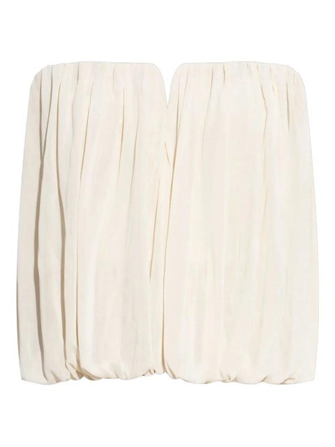 ISABEL MARANT Amalia gathered strapless blouse - Neutrals - zdjęcie produktu nr 1