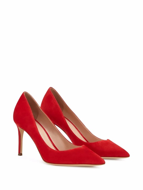 Giuseppe Zanotti Carolyne suede pumps - Red - zdjęcie produktu nr 2