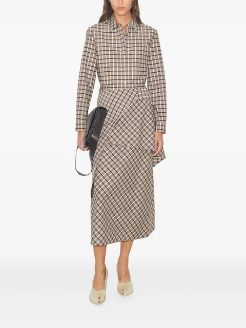 Tory Burch windowpane wrap skirt - Grey - zdjęcie produktu nr 2