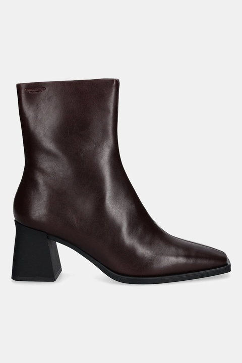 Vagabond Shoemakers botki skórzane HEDDA damskie kolor bordowy na słupku 5002-001-44 - zdjęcie produktu nr 2