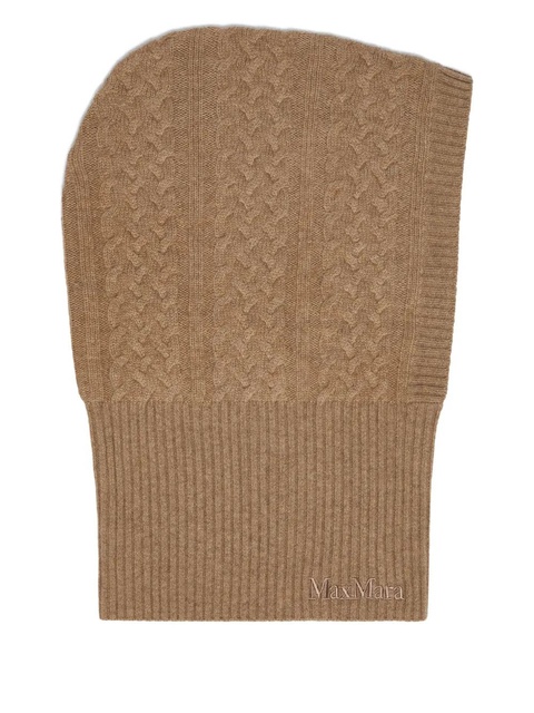 Max Mara Romana cable-knit balaclava - Brown - zdjęcie produktu nr 1