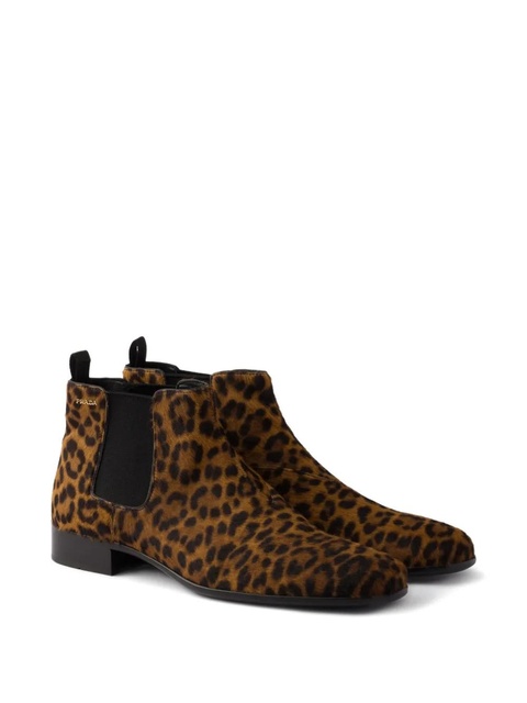 Prada Printed Elasticated Booties - Brown - zdjęcie produktu nr 1