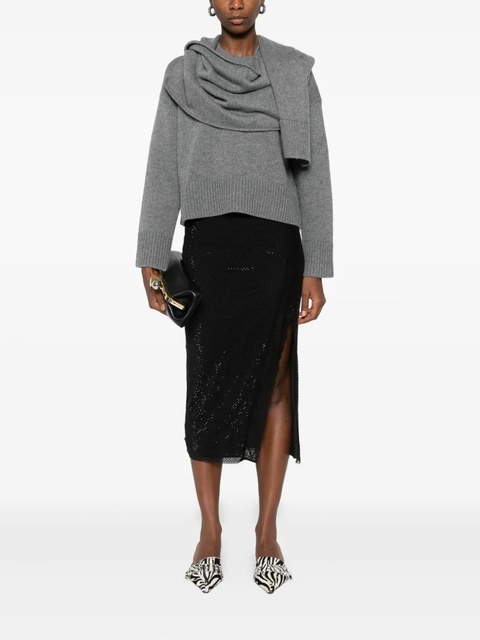 Self-Portrait crystal-embellished skirt - Black - zdjęcie produktu nr 2