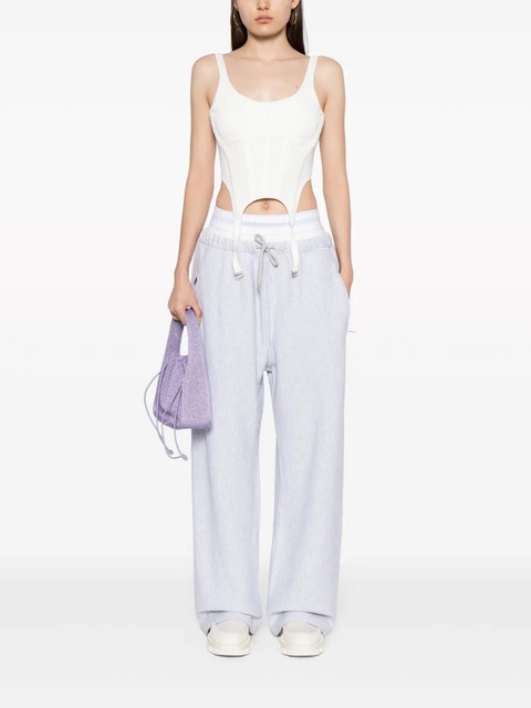 Alexander Wang logo-waistband layered track pants - Grey - zdjęcie produktu nr 1