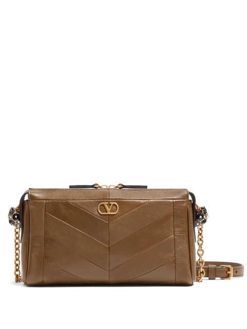 Valentino Garavani small Panthea chevron cross body bag - Brown - zdjęcie produktu nr 1