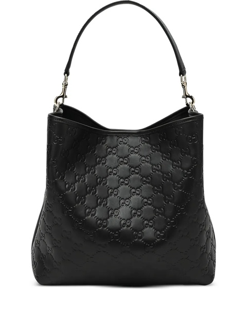 Gucci medium GG emblem tote bag - Black - zdjęcie produktu nr 1