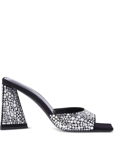 The Attico 85mm Mini Devon embellished mules - Black - zdjęcie produktu nr 1