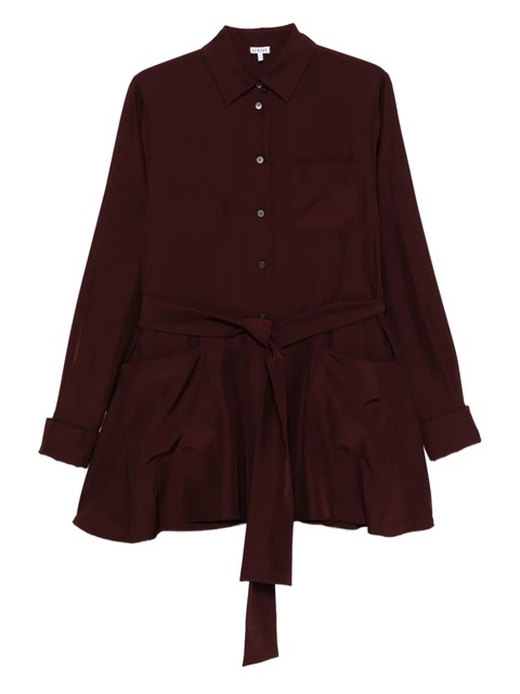 LOEWE belted pocket shirt top - Red - zdjęcie produktu nr 1