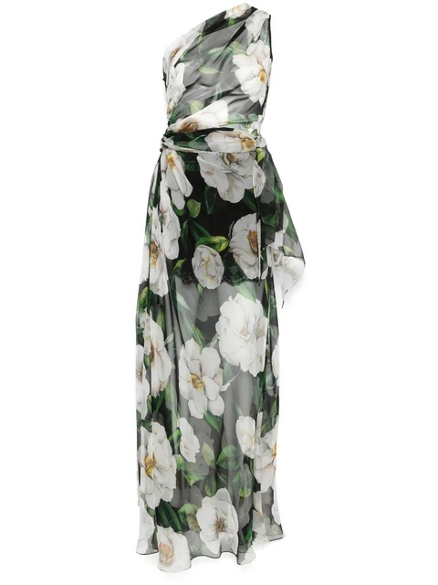 Dolce & Gabbana floral-print maxi dress - Black - zdjęcie produktu nr 1