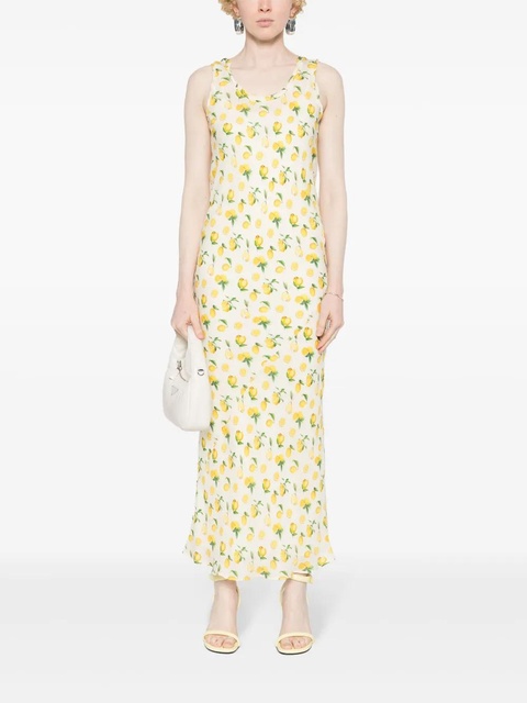 Sportmax Tonale lemon-print maxi dress - Neutrals - zdjęcie produktu nr 2