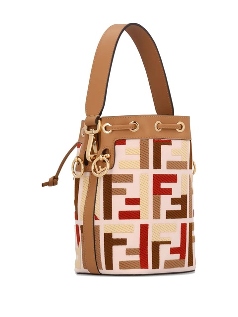 FENDI mini Mon Tresor FF-motif bucket bag - Neutrals - zdjęcie produktu nr 1