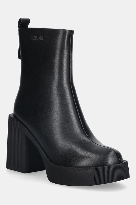 GOE botki skórzane damskie kolor czarny na słupku SS2N4151 BLACK - zdjęcie produktu nr 1