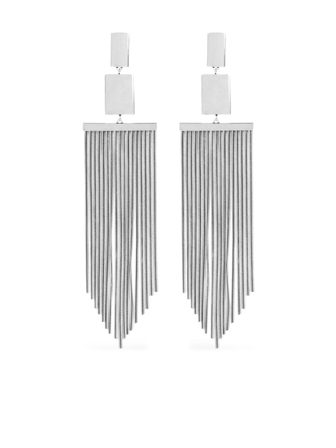 ISABEL MARANT square fringe earrings - Silver - zdjęcie produktu nr 1