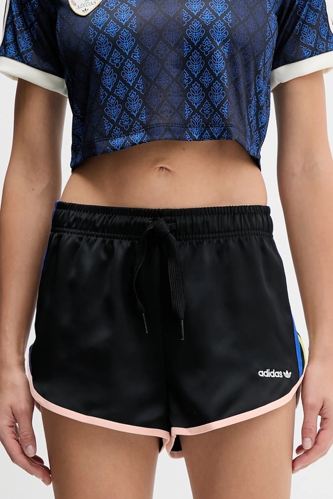 adidas Originals szorty Sprinter Shorts damskie kolor czarny z aplikacją high waist JP1815 - zdjęcie produktu nr 1