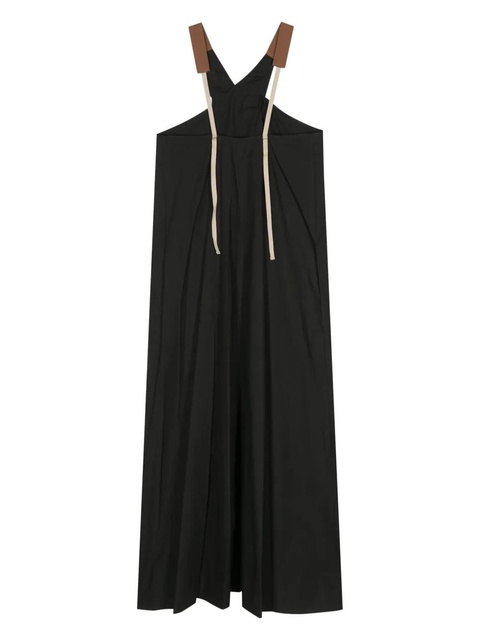Alysi crossover-strap poplin midi dress - Black - zdjęcie produktu nr 2