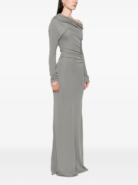 Aya Muse one-shoulder draped maxi dress - Grey - zdjęcie produktu nr 2