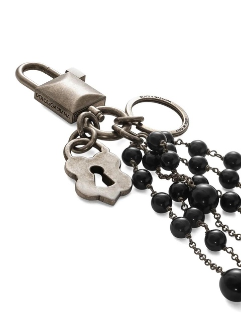 Dolce & Gabbana padlock beaded keyring - Silver - zdjęcie produktu nr 2