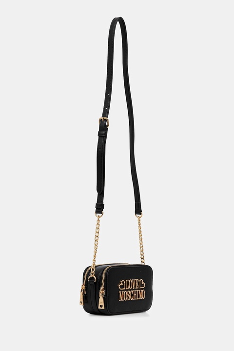 Love Moschino torebka skórzana kolor czarny JC4333PP0NK1300A - zdjęcie produktu nr 2