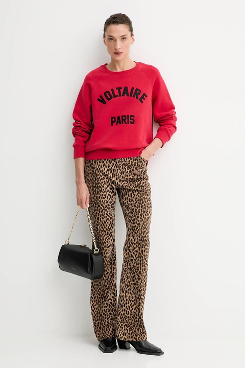 ZADIG&VOLTAIRE bluza damska kolor czerwony z aplikacją JWSS01674 - zdjęcie produktu nr 2