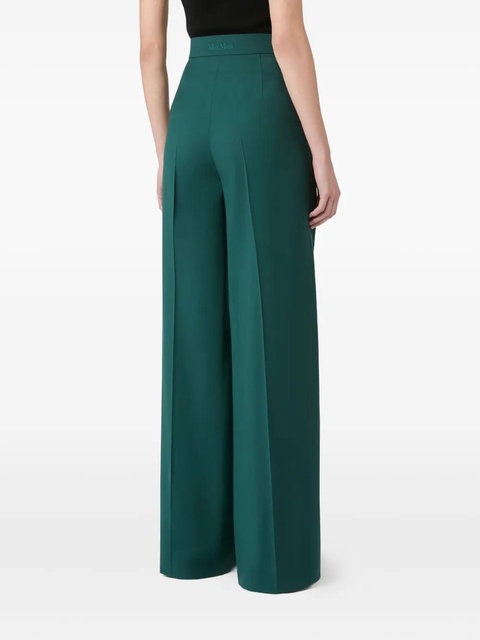 Max Mara pleat-detail trousers - Green - zdjęcie produktu nr 2