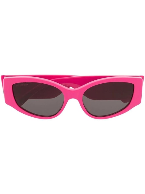 Balenciaga Eyewear logo-print rectangle-frame sunglasses - Pink - zdjęcie produktu nr 2