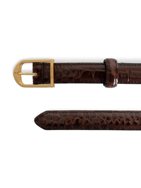 Zadig&Voltaire 20mm crocodile-embossed belt - Brown - zdjęcie produktu nr 2