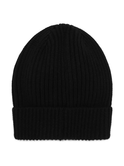 Dolce & Gabbana ribbed-knit turn-up beanie - Black - zdjęcie produktu nr 2