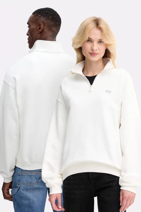 Lacoste bluza bawełniana kolor beżowy gładka SH7759 - zdjęcie produktu nr 1
