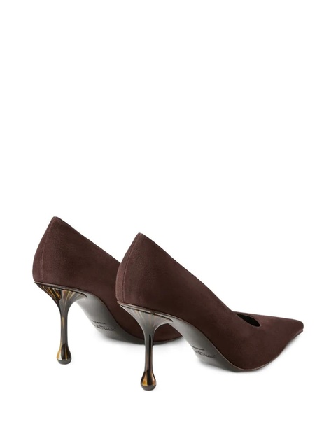 Jimmy Choo 80mm Ixia pointed-toe pumps - Brown - zdjęcie produktu nr 2