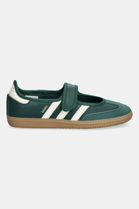 adidas Originals baleriny skórzane dziecięce Samba Jane W kolor zielony JR7340 - zdjęcie produktu nr 2