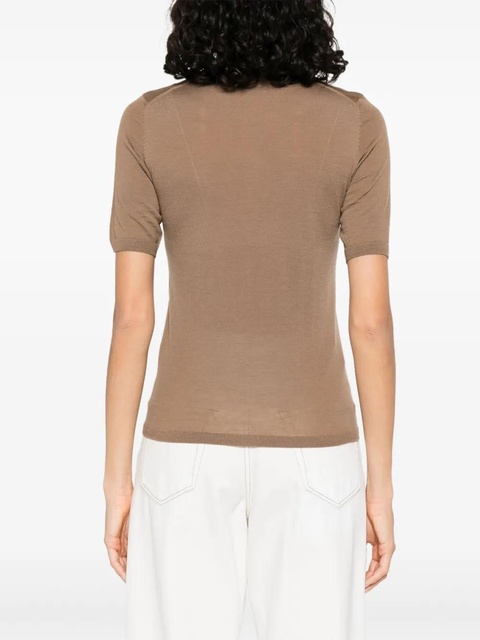 Max Mara virgin wool t-shirt - Brown - zdjęcie produktu nr 2