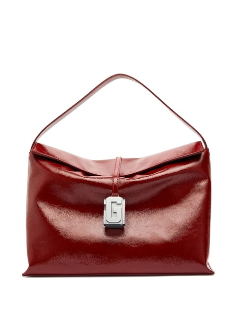 GCDS large leather Comma bag - Red - zdjęcie produktu nr 1