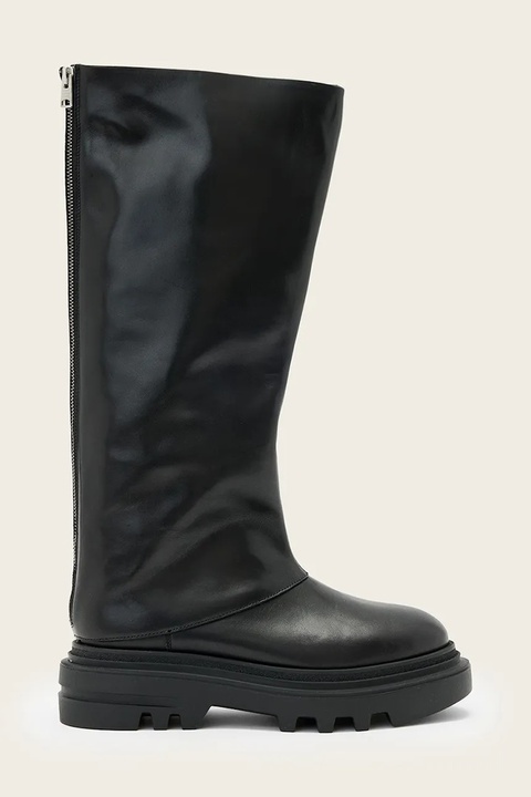 AllSaints kozaki skórzane Maxie Boot damskie kolor czarny na platformie W064FD - zdjęcie produktu nr 1