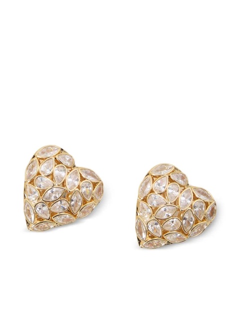 Self-Portrait embellished-heart earrings - Gold - zdjęcie produktu nr 1