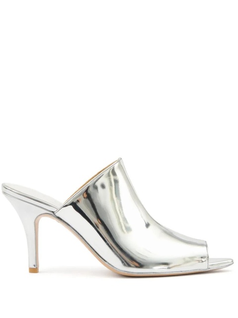 MM6 Maison Margiela metallic-effect mules - Silver - zdjęcie produktu nr 1