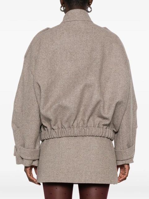 Maje button-detailed bomber jacket - Neutrals - zdjęcie produktu nr 2