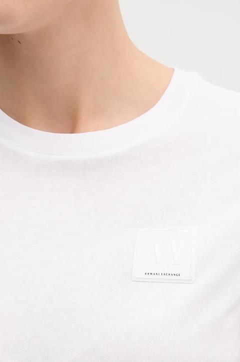 Armani Exchange t-shirt bawełniany damski kolor biały XW000831 AF10356 - zdjęcie produktu nr 2