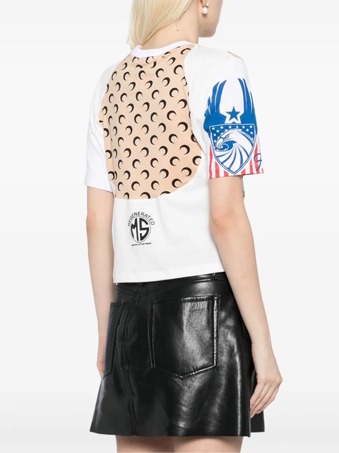 Marine Serre Regenerated graphic-print T-shirt - White - zdjęcie produktu nr 2