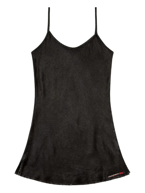 Diesel logo-print slip dress - Black - zdjęcie produktu nr 1