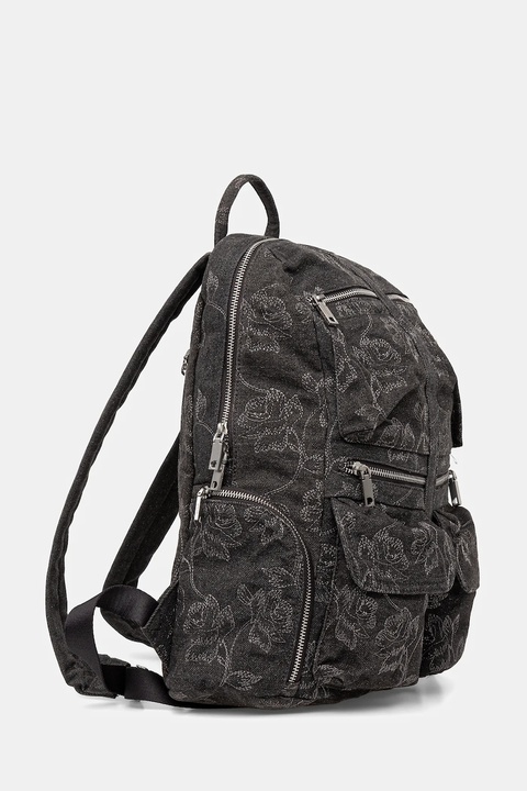 Desigual plecak WHISKEY EMBROIDERY 0 damski kolor szary duży z aplikacją 25WAKD07 - zdjęcie produktu nr 2
