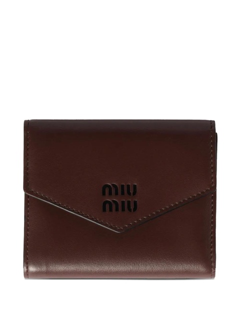 Miu Miu logo leather wallet - Brown - zdjęcie produktu nr 1