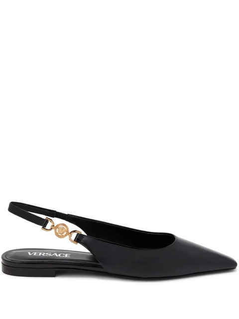 Versace Medusa-plaque slingback ballerina shoes - Black - zdjęcie produktu nr 1