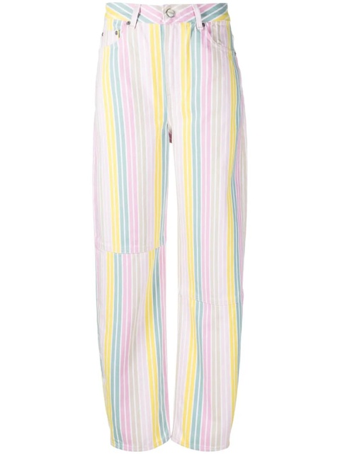 GANNI Stary striped tapered jeans - Pink - zdjęcie produktu nr 1