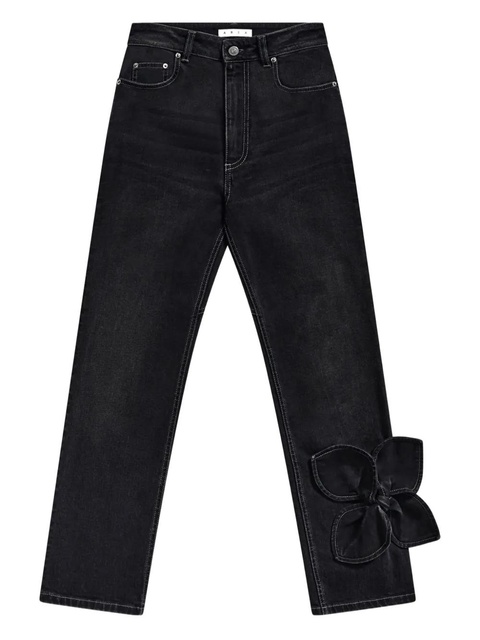 AREA bow straight-leg jeans - Black - zdjęcie produktu nr 1