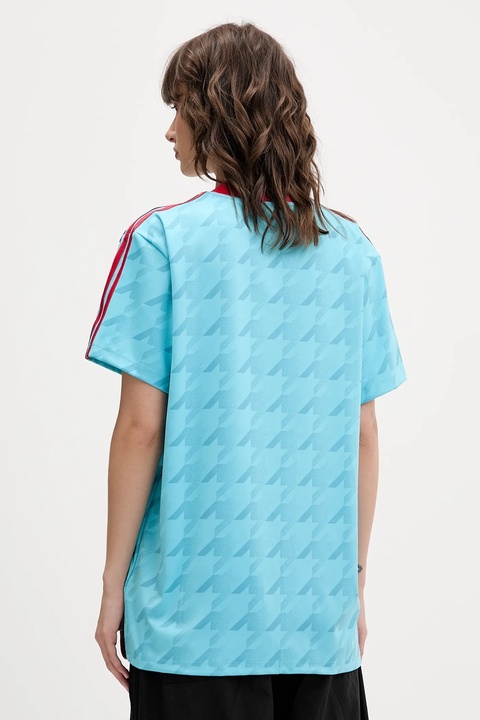 adidas Originals t-shirt Footie Jersey damski kolor niebieski JW2771 - zdjęcie produktu nr 2