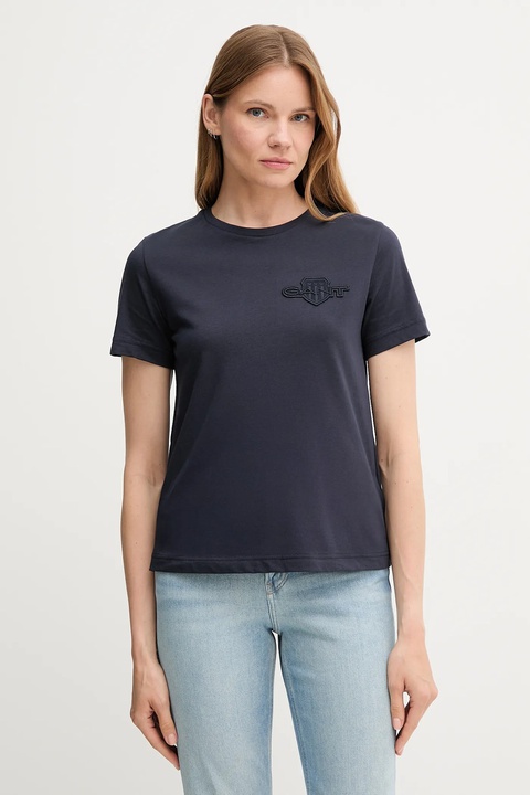 Gant t-shirt bawełniany damski kolor granatowy 4202589 - zdjęcie produktu nr 1